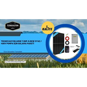 Teknovasyon Arge 10hp-7.5kw 3 Faz / 400v Pompa İçin Sulama Paketi