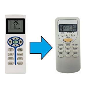 Chigo Zh/tl02 İle Uyumlu Klima Kumandası-resimde Sağdaki Gönderilir