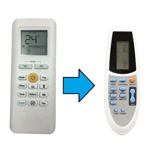 Midea Rg70a/bgef İle Uyumlu Klima Kumandası-resimde Sağdaki Gönderilir