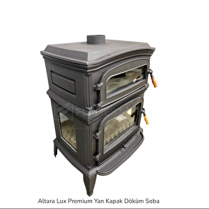 Flamestove Altara Lux Premium Yan Kapak Döküm Soba