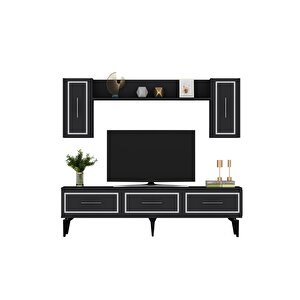 Vannessa 180 Cm  Tv Üni̇tesi̇ Takimi Antrasi̇t-gümüş Gümüş