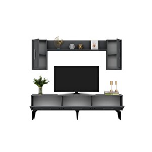 Vannessa 180 Cm  Tv Üni̇tesi̇ Takimi Antrasi̇t-gümüş