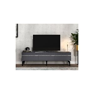 Deffne 180 Cm Tv Sehpası Antrasit-gümüş Gümüş