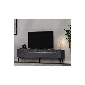 Deffne 180 Cm Tv Sehpası Antrasit-gümüş Gümüş