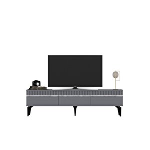 Deffne 180 Cm Tv Sehpası Antrasit-gümüş