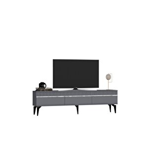 Deffne 180 Cm Tv Sehpası Antrasit-gümüş