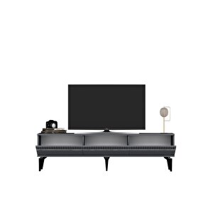 Deffne 180 Cm Tv Sehpası Antrasit-gümüş