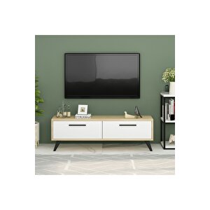 Meli̇saa Tv Üni̇tesi̇, 120 Cm, 2 Kapakli Safi̇rmeşe-beyaz Bej