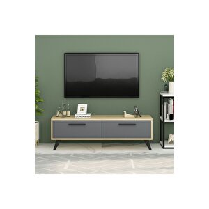 Meli̇saa Tv Üni̇tesi̇, 120 Cm, 2 Kapakli Safi̇rmeşe-antrasi̇t Altın