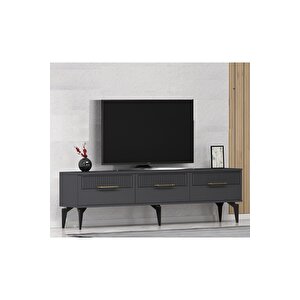 Alvin 180 Cm Tv Sehpası Antrasit Antrasit Antrasit