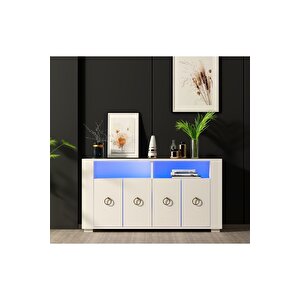 Klein Led Aydınlatmalı Konsol Beyaz Beyaz