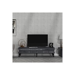 İpek 180 Cm Tv Sehpası (alt Modül) Antrasit- Gümüş Gri