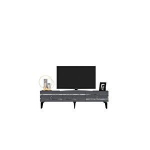 İpek 180 Cm Tv Sehpası (alt Modül) Antrasit- Gümüş