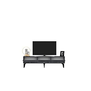 İpek 180 Cm Tv Sehpası (alt Modül) Antrasit- Gümüş