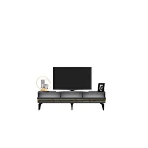 İpek 180 Cm Tv Sehpası (alt Modül) Antrasit-altın