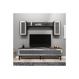 Ponny 180 Cm Tv Ünitesi Antrasit Gümüş Antrasit