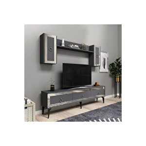 Ponny 180 Cm Tv Ünitesi Antrasit Gümüş Antrasit