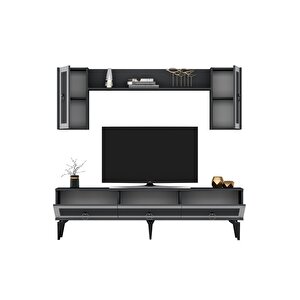 Ponny 180 Cm Tv Ünitesi Antrasit Gümüş