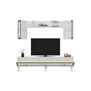 Ponny 180 Cm Tv Ünitesi Beyaz Altın