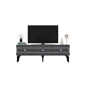 Novva 180 Cm Tv Sehpasi (alt Modül) Antrasi̇t-gümüş