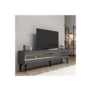 Novva 180 Cm Tv Sehpasi (alt Modül) Antrasi̇t-altin Antrasit