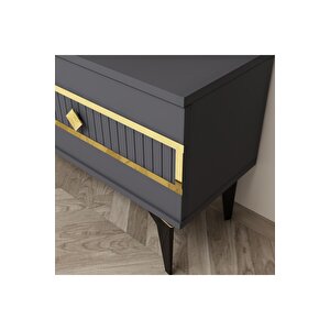 Novva 180 Cm Tv Sehpasi (alt Modül) Antrasi̇t-altin