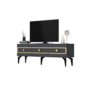 Novva 180 Cm Tv Sehpasi (alt Modül) Antrasi̇t-altin