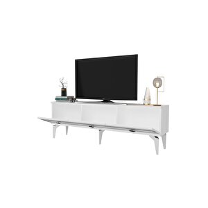 Novva 180 Cm Tv Sehpasi (alt Modül) Beyaz-gümüş