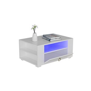 Klei̇n Led Aydinlatmali Orta Sehpa Beyaz