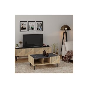 Grand Orta Sehpa Safirmeşe-royalmermer Meşe