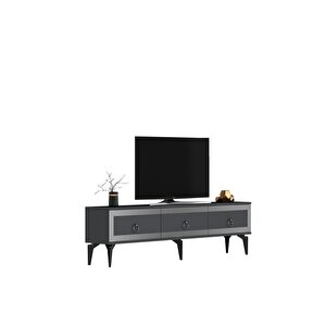 Ponny 180 Cm Tv Sehpası Antrasit Gümüş