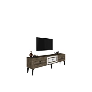 Asya 180 Cm Tv Sehpası (alt Modül) Ceviz Beyaz