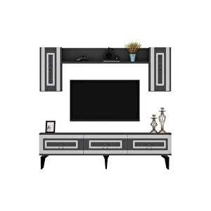 Karya 180 Cm Tv Ünitesi Antrasit Gümüş