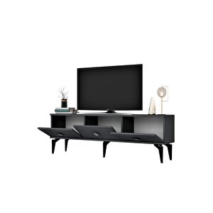 Mi̇ddas 180 Cm Tv Sehpasi (alt Modül) Antrasi̇t-gümüş