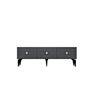 Mi̇ddas 180 Cm Tv Sehpasi (alt Modül) Antrasi̇t-gümüş