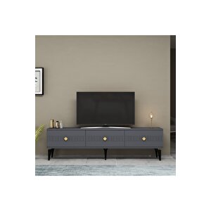 Mi̇ddas 180 Cm Tv Sehpasi (alt Modül) Antrasi̇t-altin Antrasit