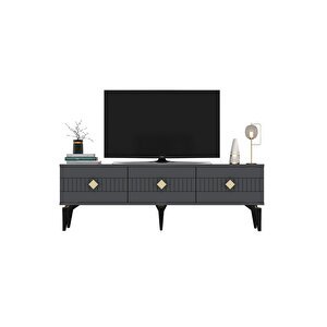 Mi̇ddas 180 Cm Tv Sehpasi (alt Modül) Antrasi̇t-altin