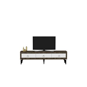 Sellen 180 Cm Tv Sehpası Ceviz-beyaz