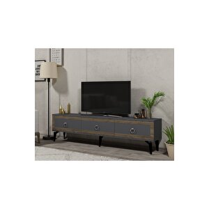 Sellen 180 Cm Tv Sehpası Antrasit-ceviz Antrasit