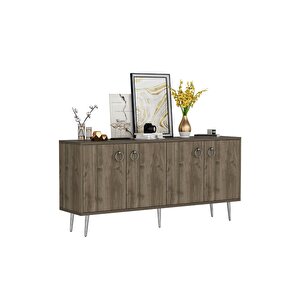 Solle 160 Cm 4 Kapakli ,rafli Konsol Cevi̇z