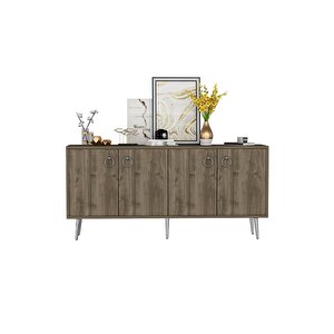 Solle 160 Cm 4 Kapakli ,rafli Konsol Cevi̇z