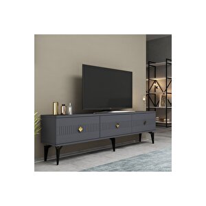 Norra 180 Cm Tv Sehpasi (alt Modül) Antrasi̇t-altin Antrasit