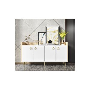 Darri̇ng Konsol Havuzlu ,sade ,şik Tasarim Safi̇rmeşe-beyaz Meşe