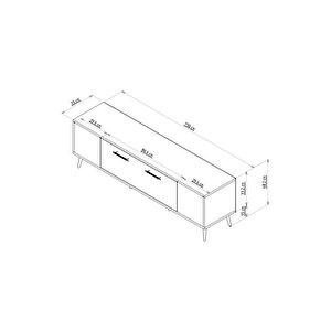 Dettas Tv Üni̇tesi̇, 150 Cm Cevi̇z-altin