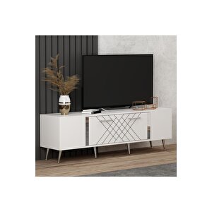 Dettas Tv Üni̇tesi̇, 150 Cm Beyaz-gümüş Bej