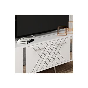 Dettas Tv Üni̇tesi̇, 150 Cm Beyaz-gümüş Bej