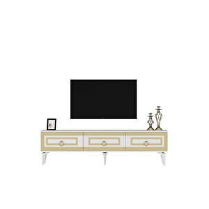 Karya 180 Cm Tv Sehpası Beyaz Altın