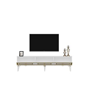 Karya 180 Cm Tv Sehpası Beyaz Altın