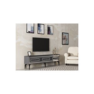 Karya 180 Cm Tv Sehpası Antrasit Gümüş Antrasit