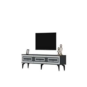 Karya 180 Cm Tv Sehpası Antrasit Gümüş
